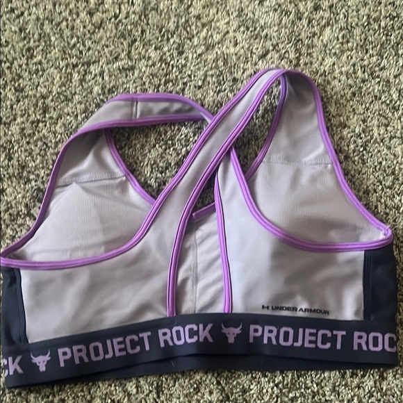 Under Armour Project Rock Gray and Purple Activewear Set - Picture 6 of 7